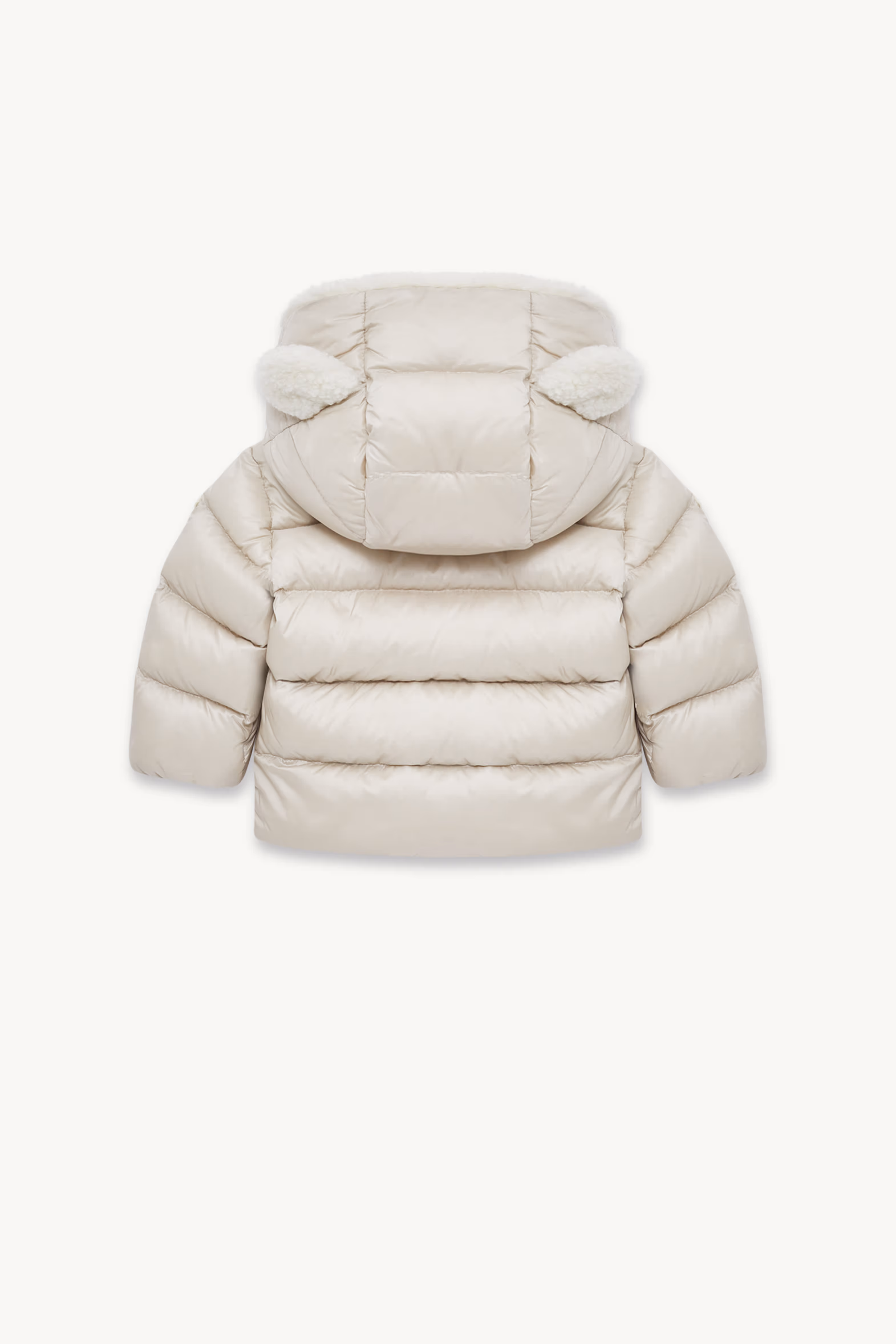 Doudoune à capuche bordée de teddy Borgan Mixte Gris Glacier Moncler 3